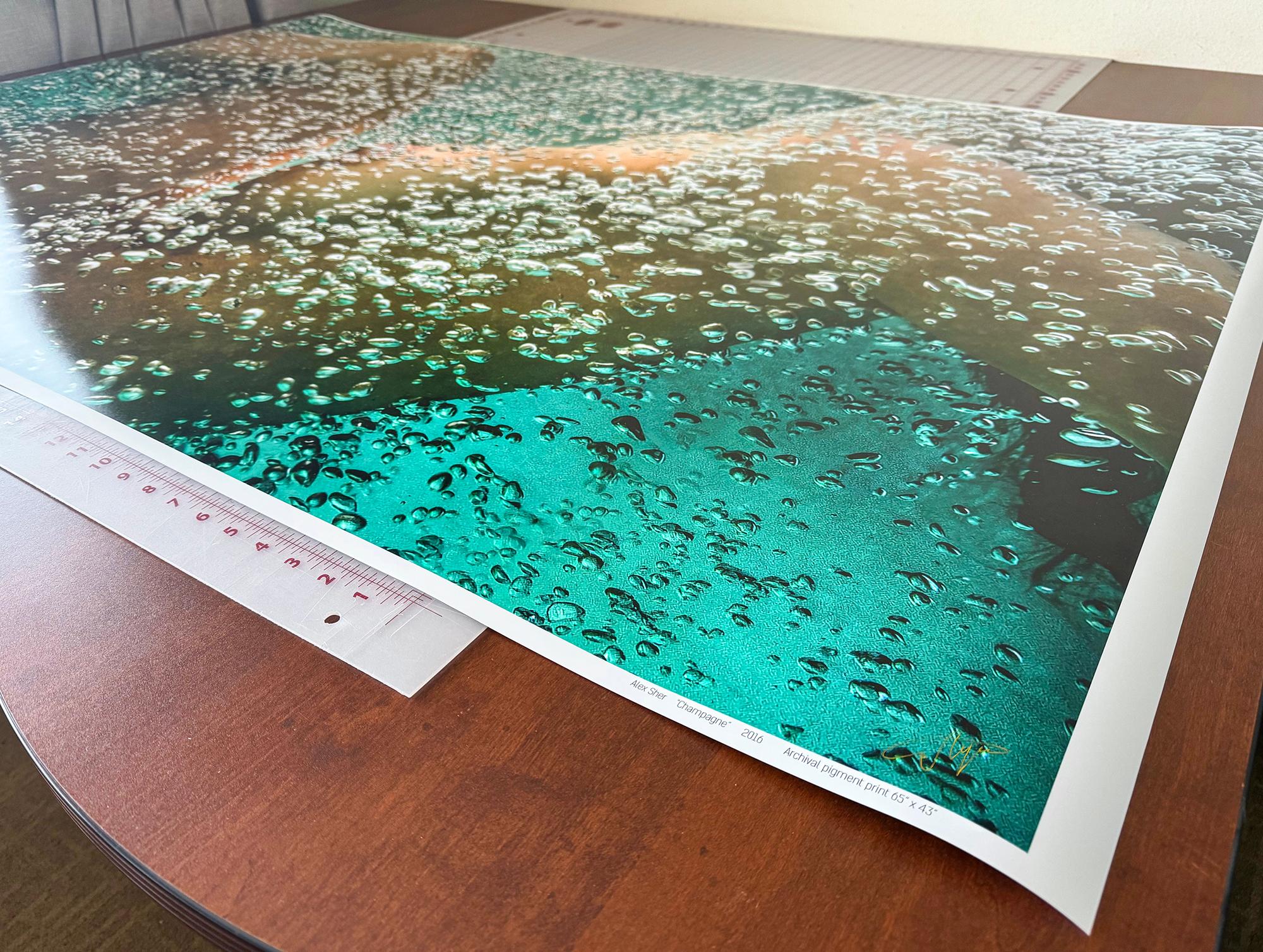 Champán - fotografía de desnudo bajo el agua - impresión de pigmento de archivo 43x65