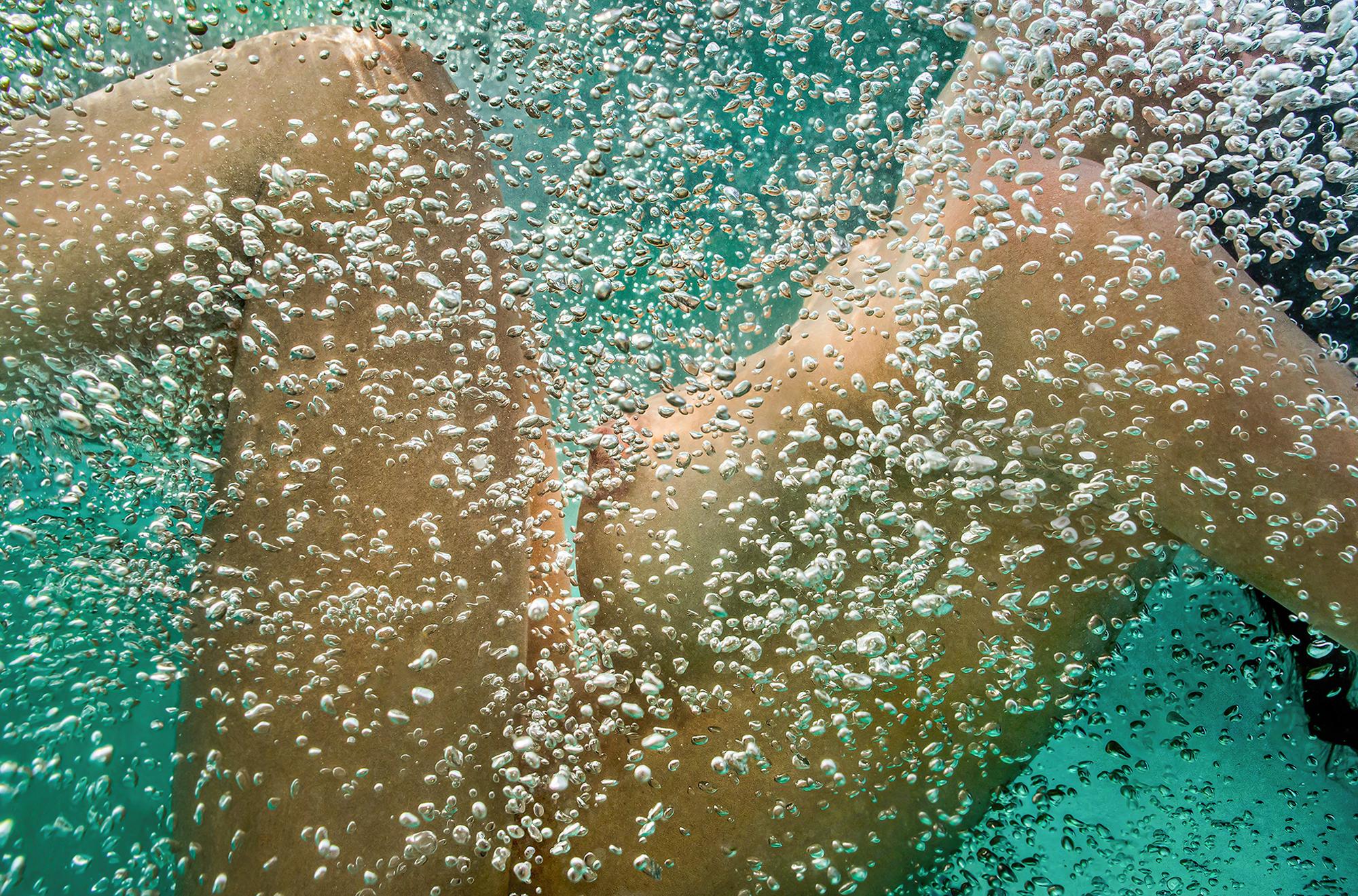 Alex Sher Nude Photograph - Champagne - underwater nude photograph - archival pigment print 43x65"