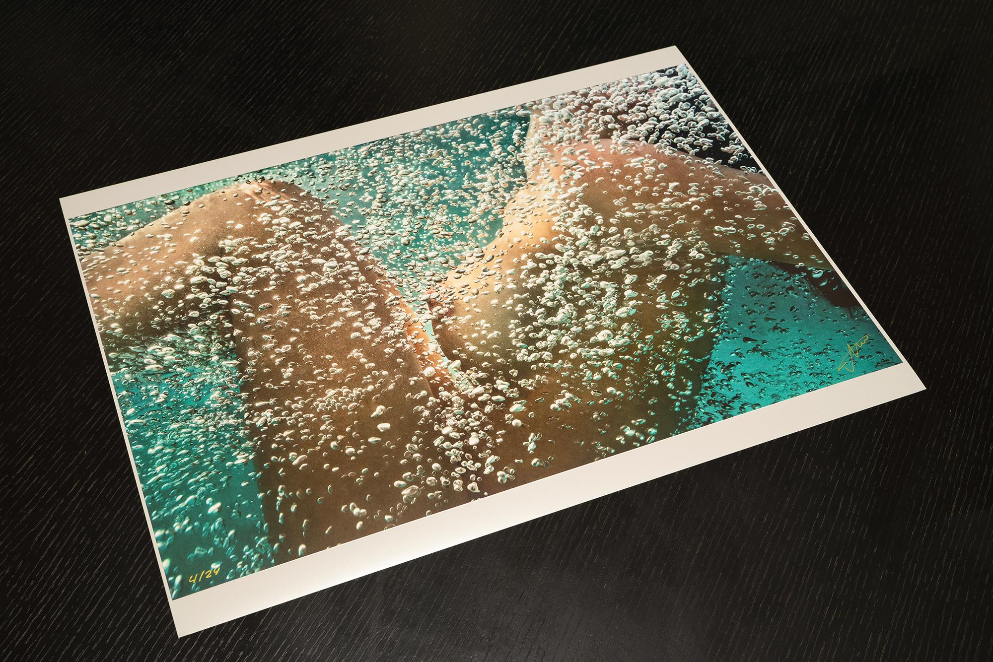 Champagne - underwater nude photograph - print on paper 16