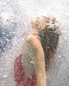 Coming Back - underwater nude photo - print on aluminum 12" x 8"