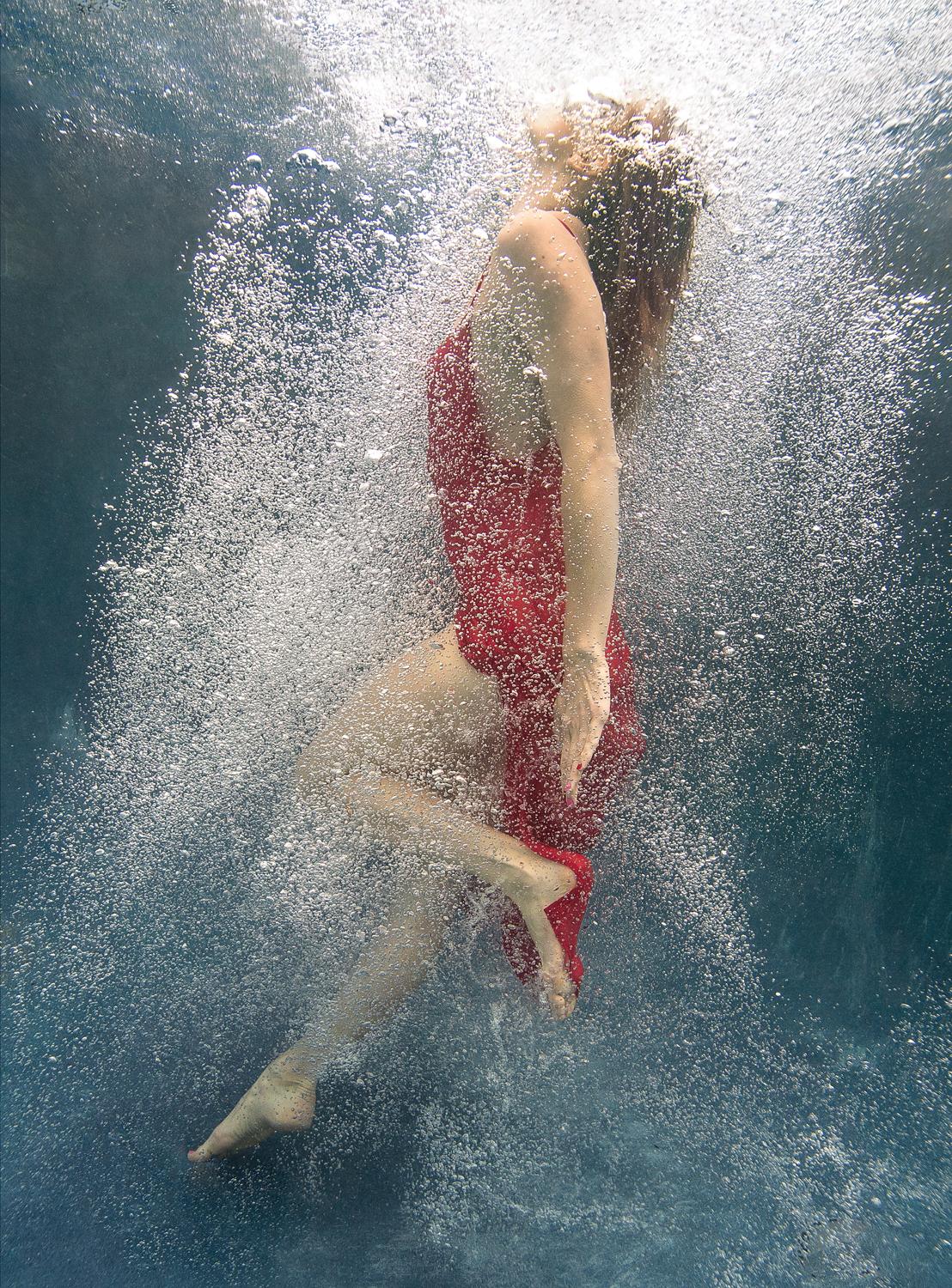 Coming Back - photo de nu sous l'eau - impression sur aluminium 12" x 8"