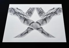 Crossfire - photographie sous-marine de nu en noir et blanc - tirage sur papier 35 x 59".