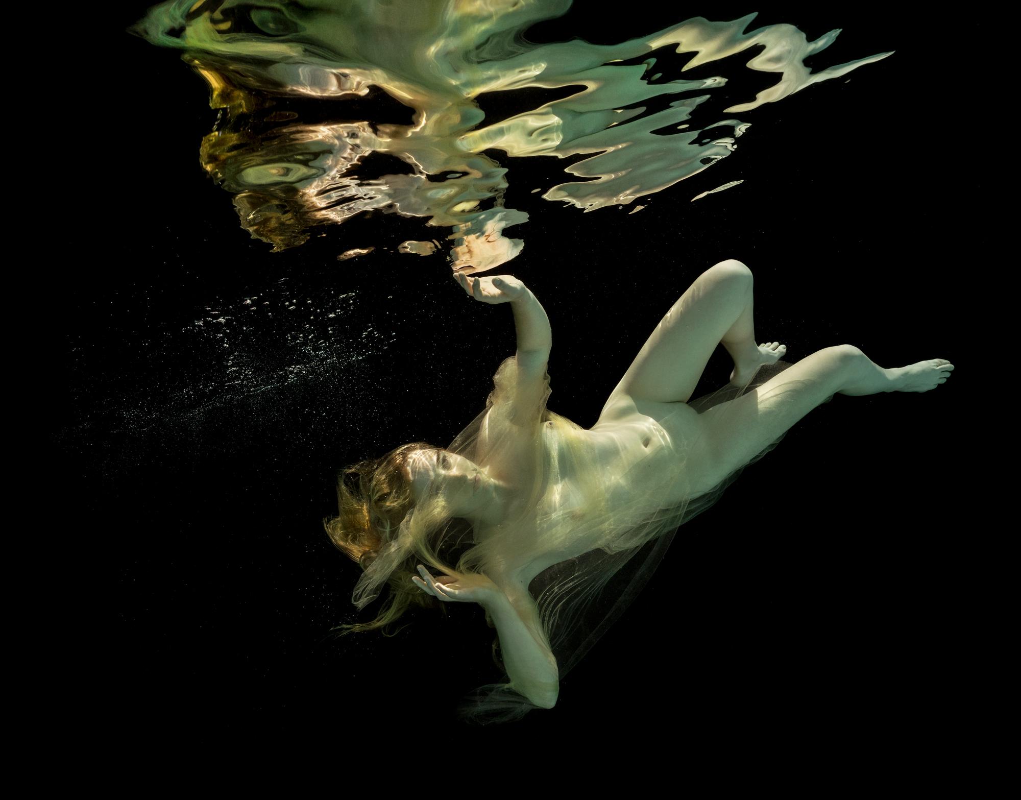 Danae and the Golden Rain - underwater nude photograph - print on paper 18” x 24