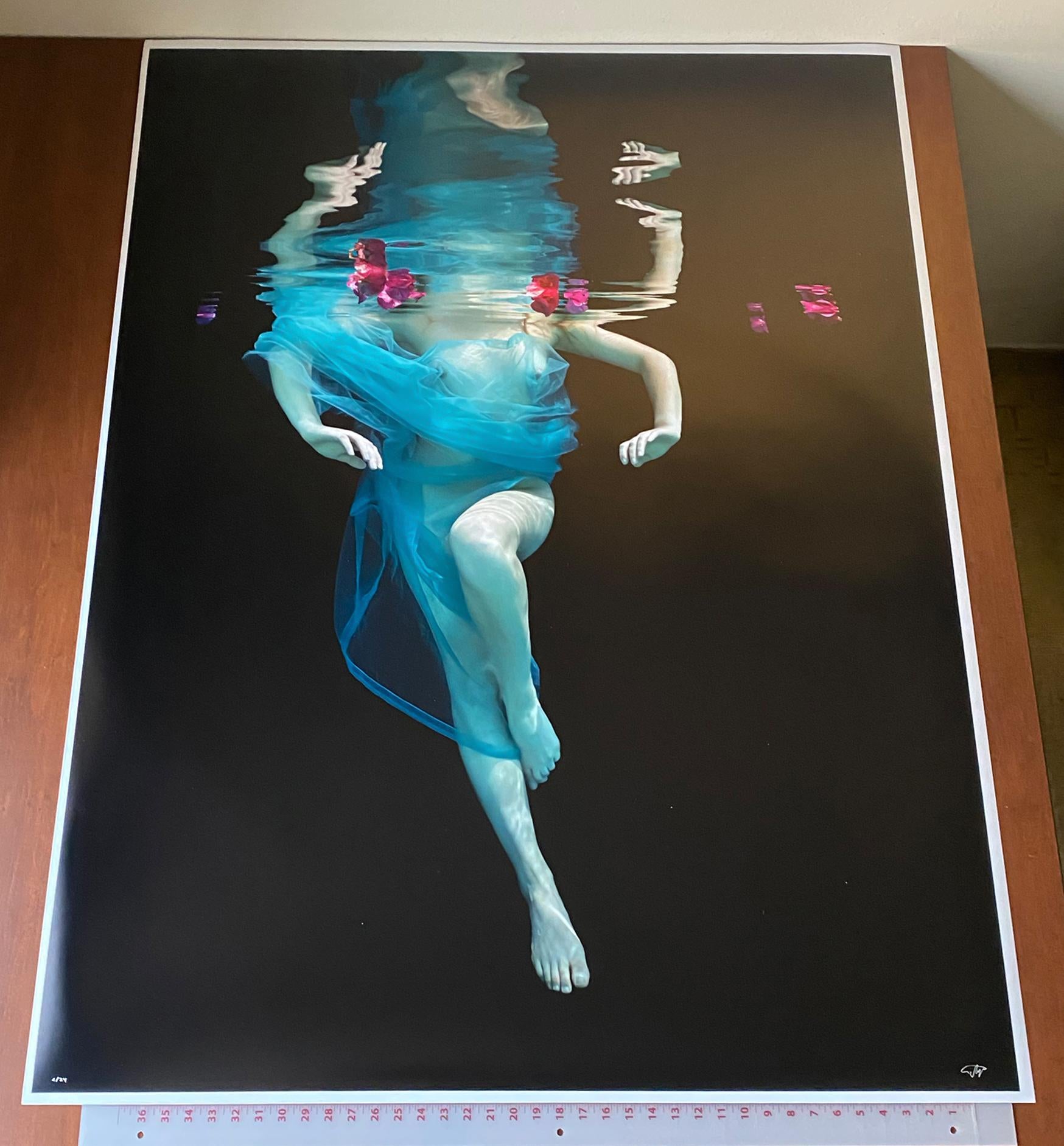 Dancing Flowers - underwater nude photograph - archival pigment 57 x 43