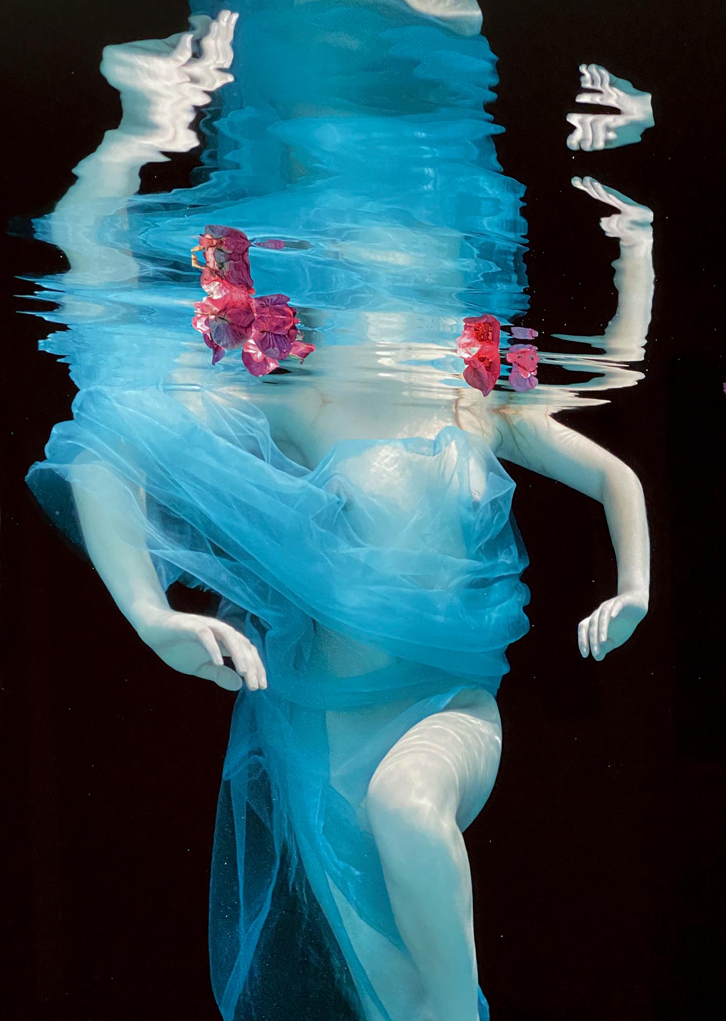 Dancing Flowers   - underwater nude photograph - print on aluminum 48