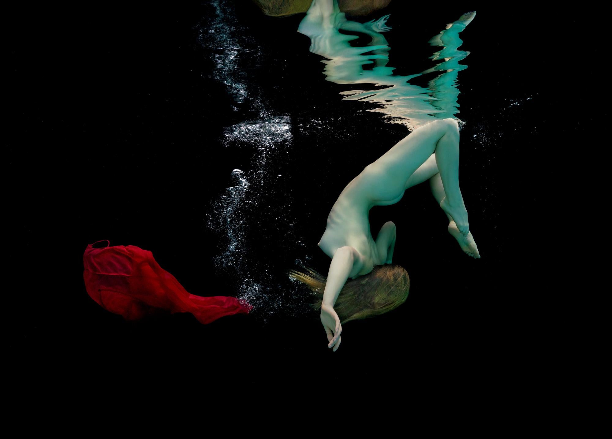Alex Sher Figurative Photograph - Free Fall - underwater nude photograph - archival pigment print