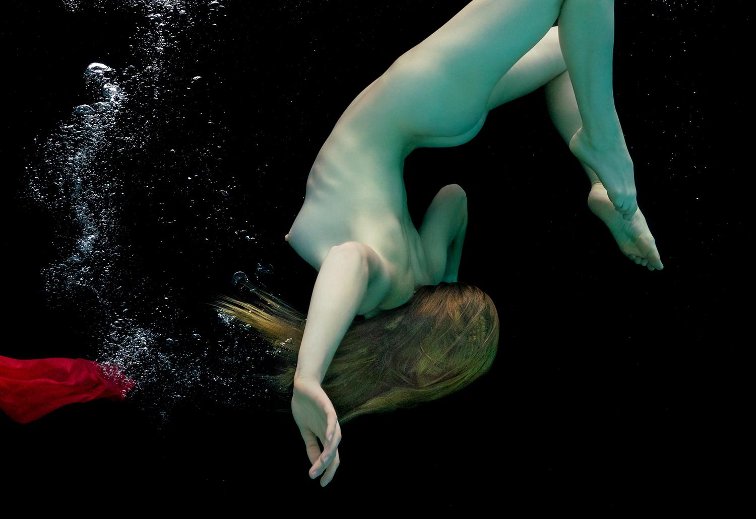 Free Fall - underwater nude photograph - archival print 17 x 23.5