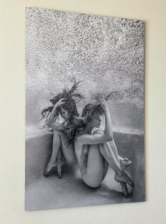 Friday Night - underwater black & white photograph - print on aluminum 36" x 24"