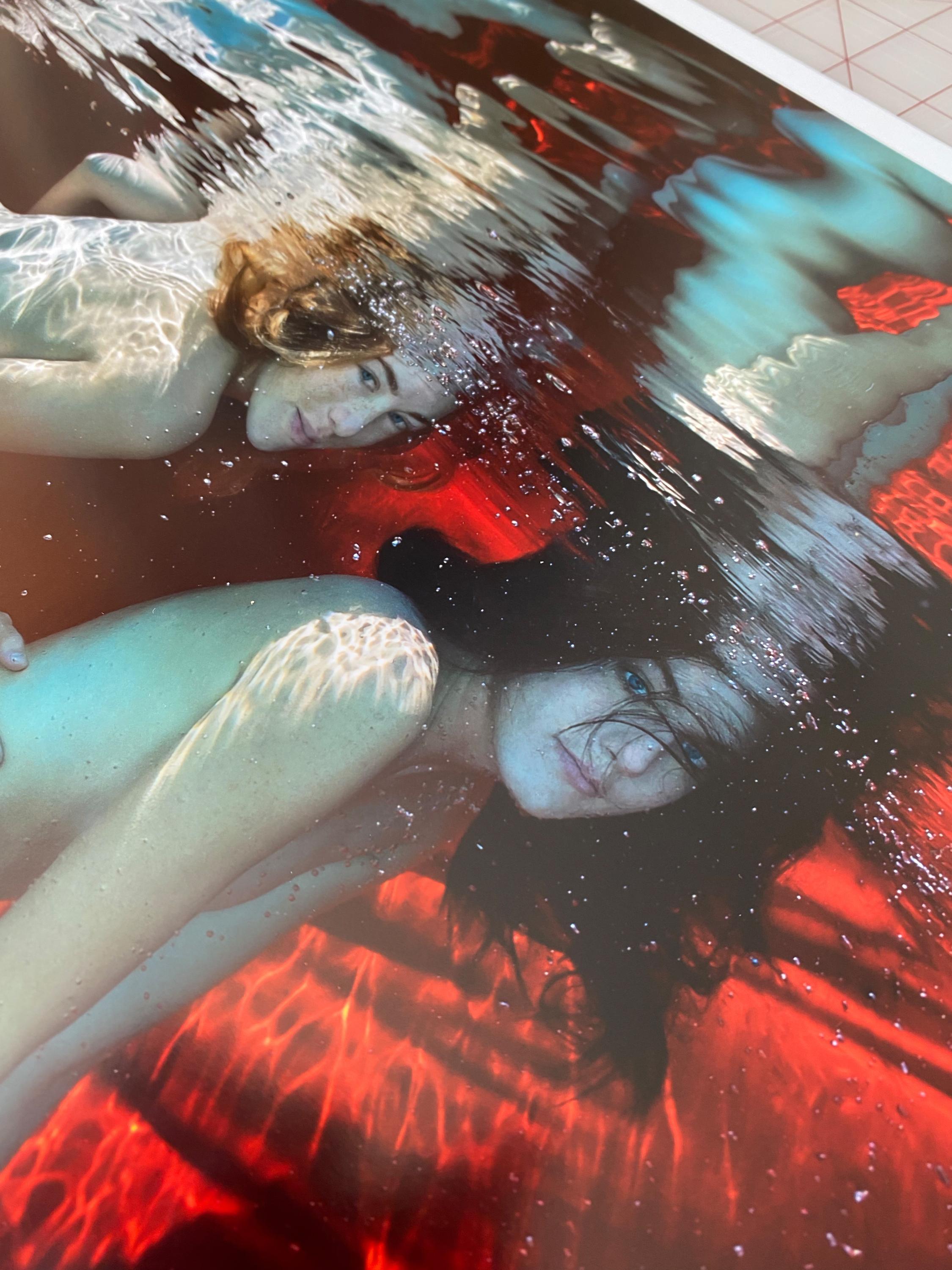 Golden Drops - underwater nude photograph - archival pigment print 18x24