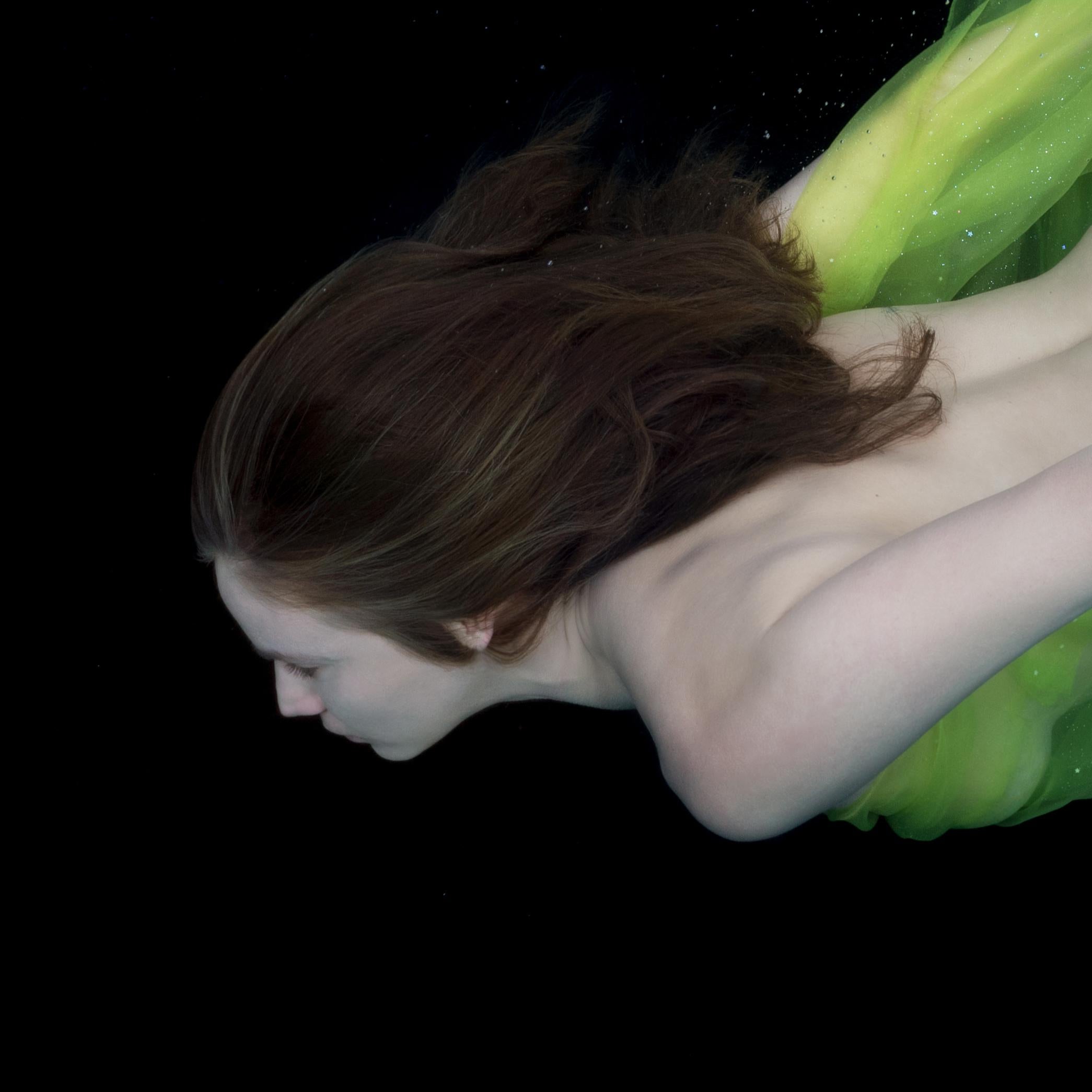 Green Breath - underwater nude photograph - archival pigment print 18