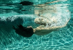Green Roll I  - underwater nude photograph - print on aluminum 24x36"