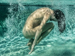Rollo Verde III  - fotografía de desnudo subacuático - impresión sobre aluminio 24x36".
