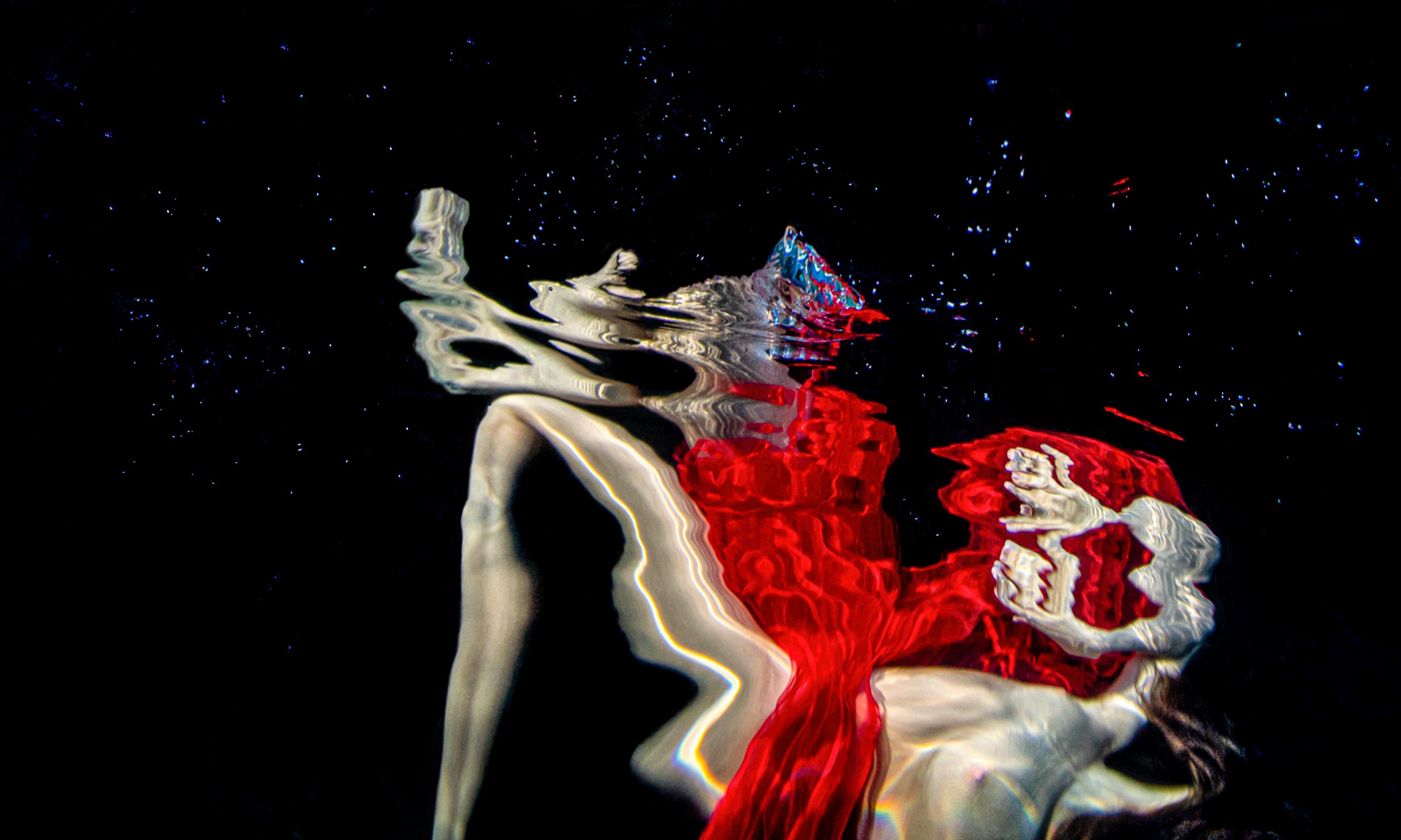 Alex Sher Abstract Photograph - Her Own Universe - underwater nude photo - series REFLECTIONS - 14x24"
