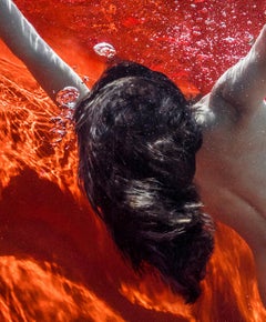 Heißes Wasser   Unterwasser-Nacktfotografie - Druck auf Papier 64" x 43"