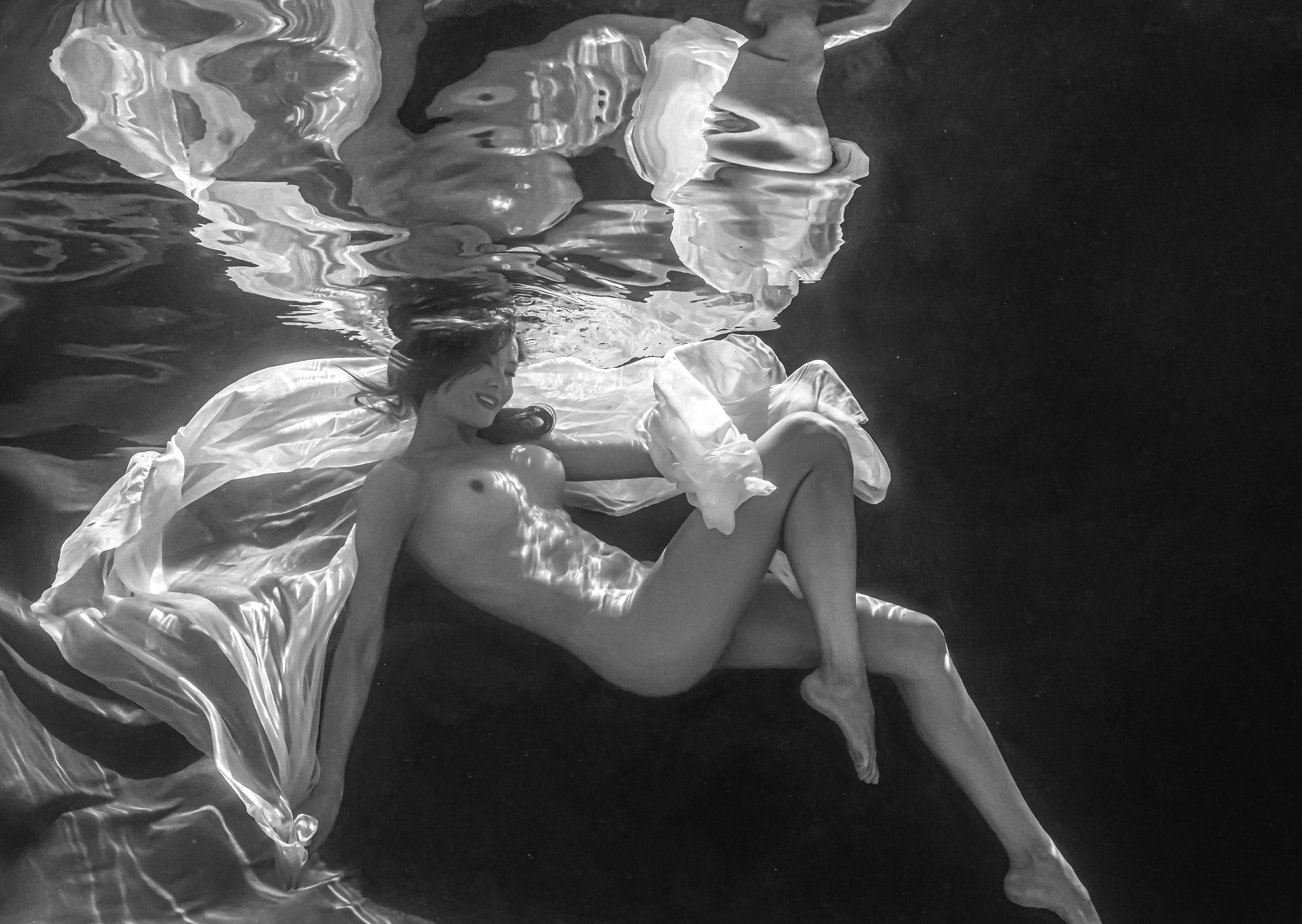 In the Hall of the Mountain King - underwater b&w nude photograph - paper 16x24
