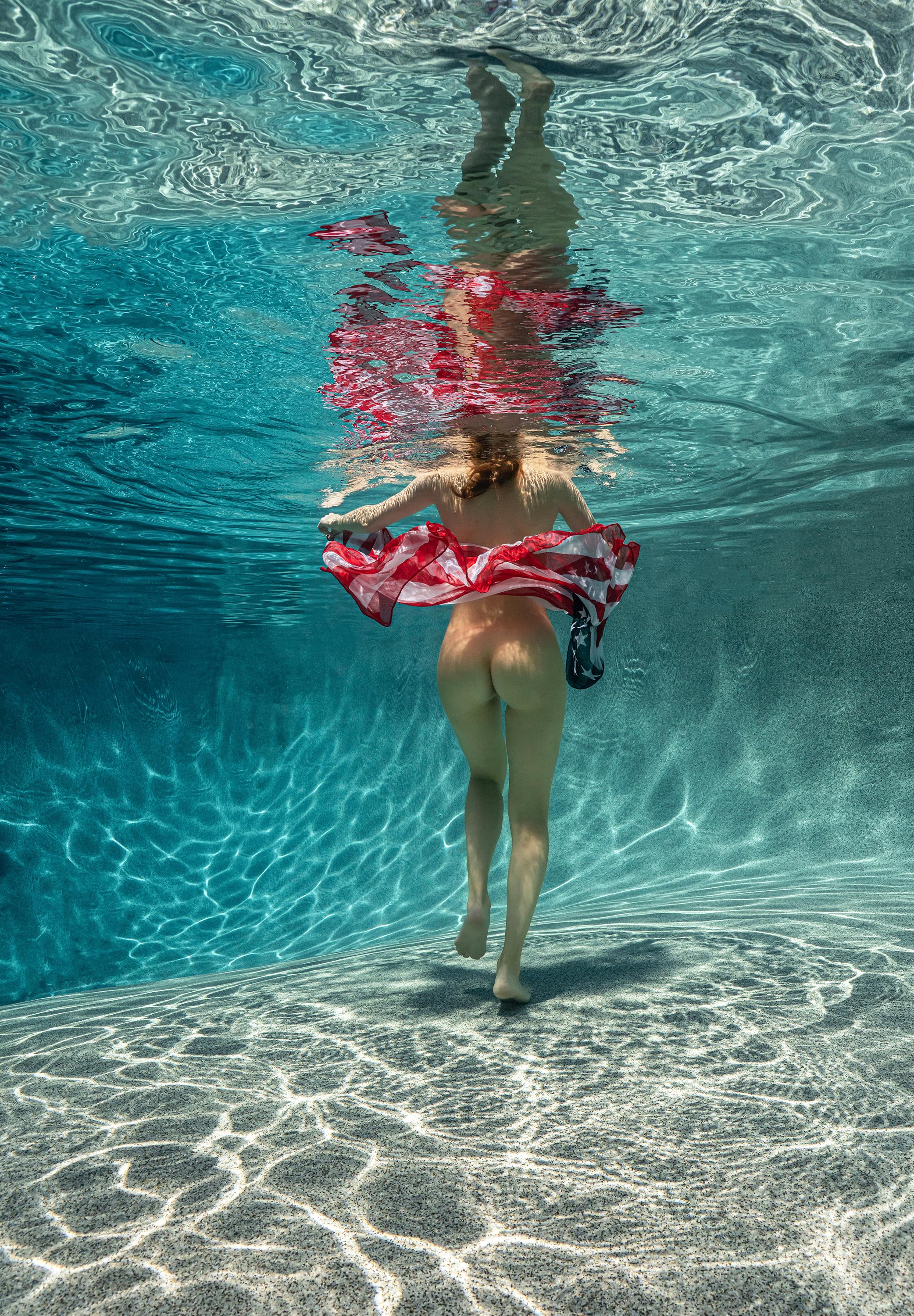 Alex Sher Figurative Photograph - Independence II - underwater nude photograph - archival pigment print 35х24