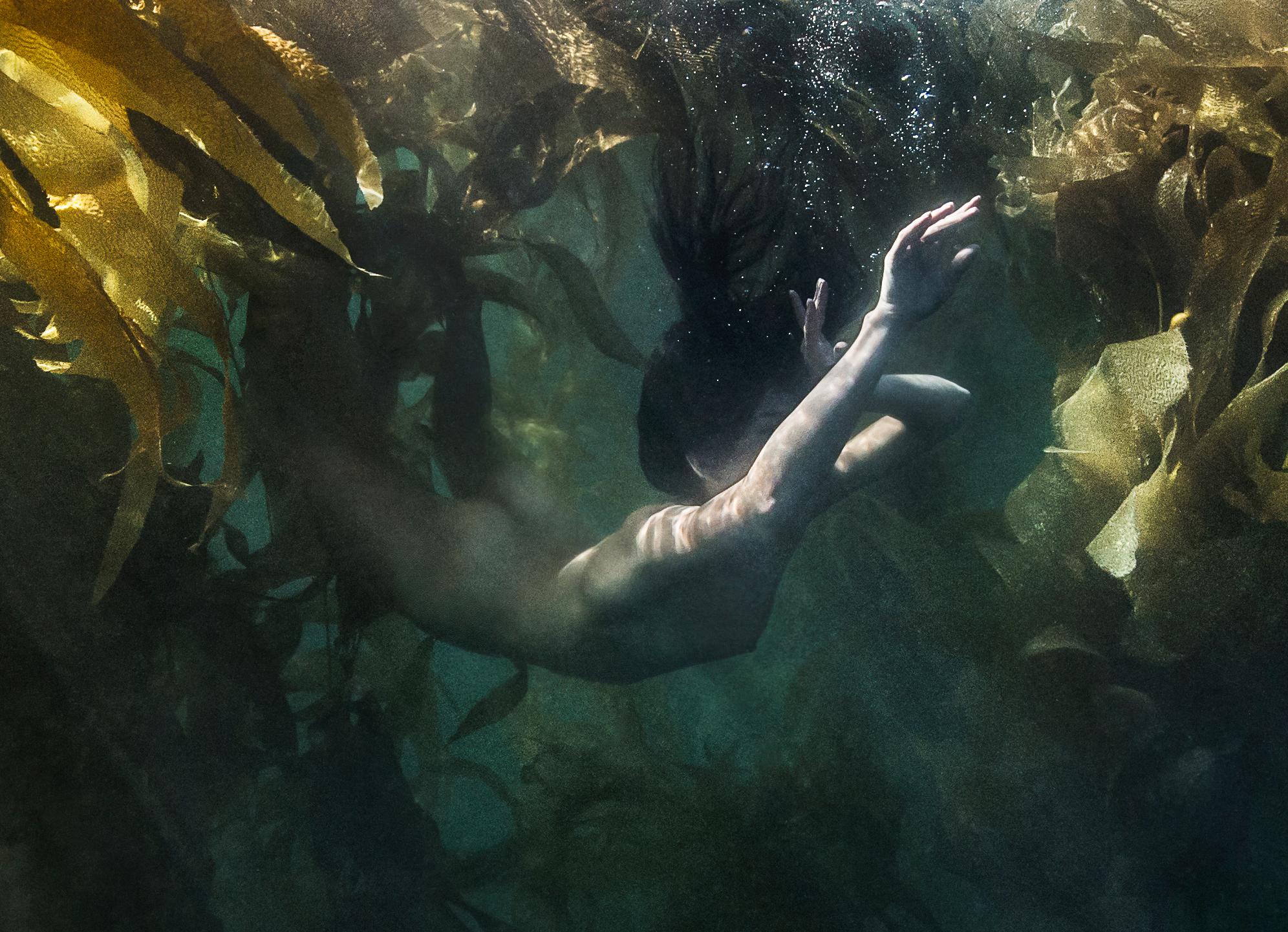 Jungle Mermaid - underwater ocean nude photograph - archival pigment 16x24