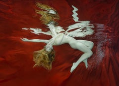 Liquid Fire - underwater nude photograph - archival pigment print 17x23.5"