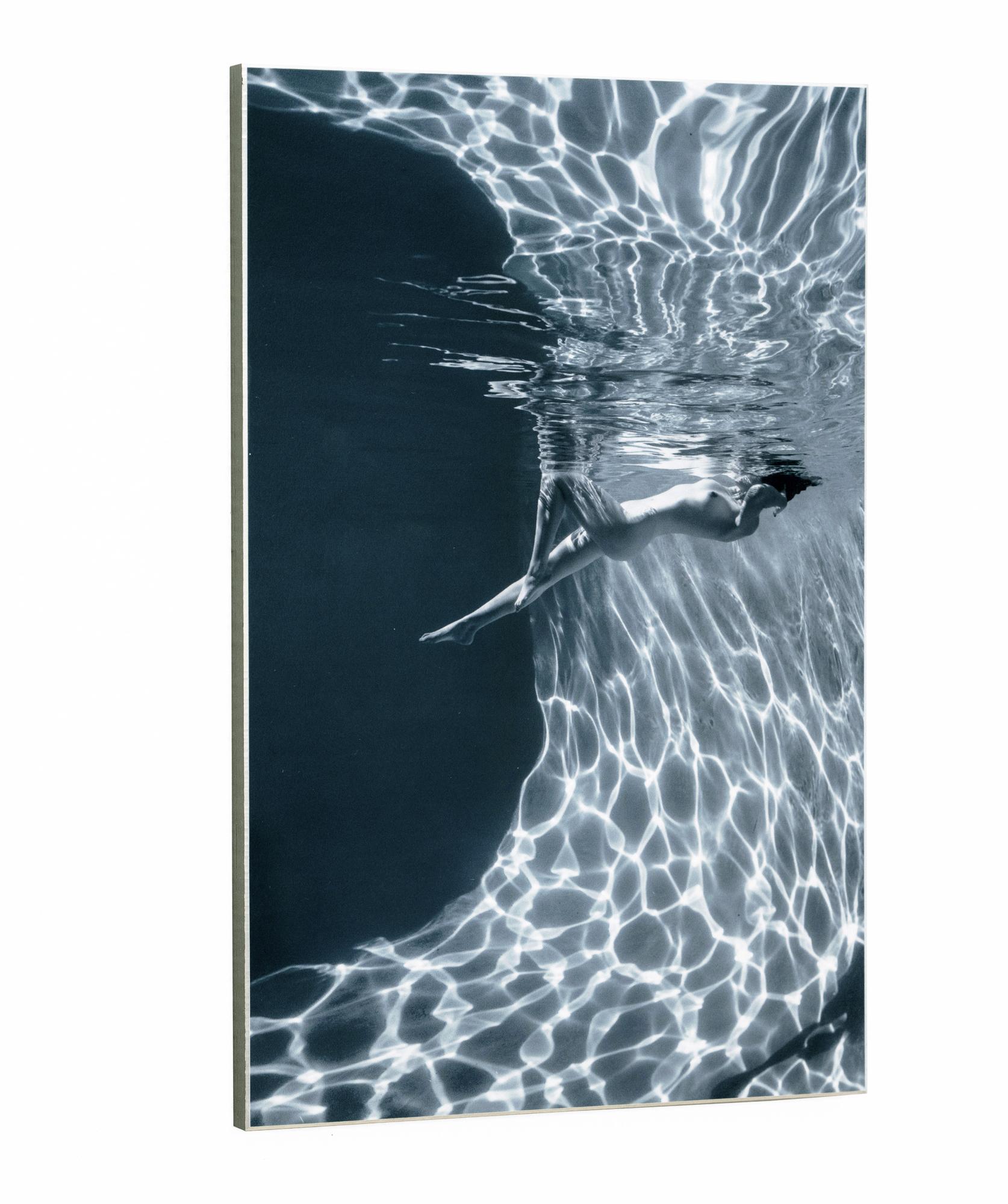 Marble Cave - underwater nude photograph - print on aluminum 12 x 8