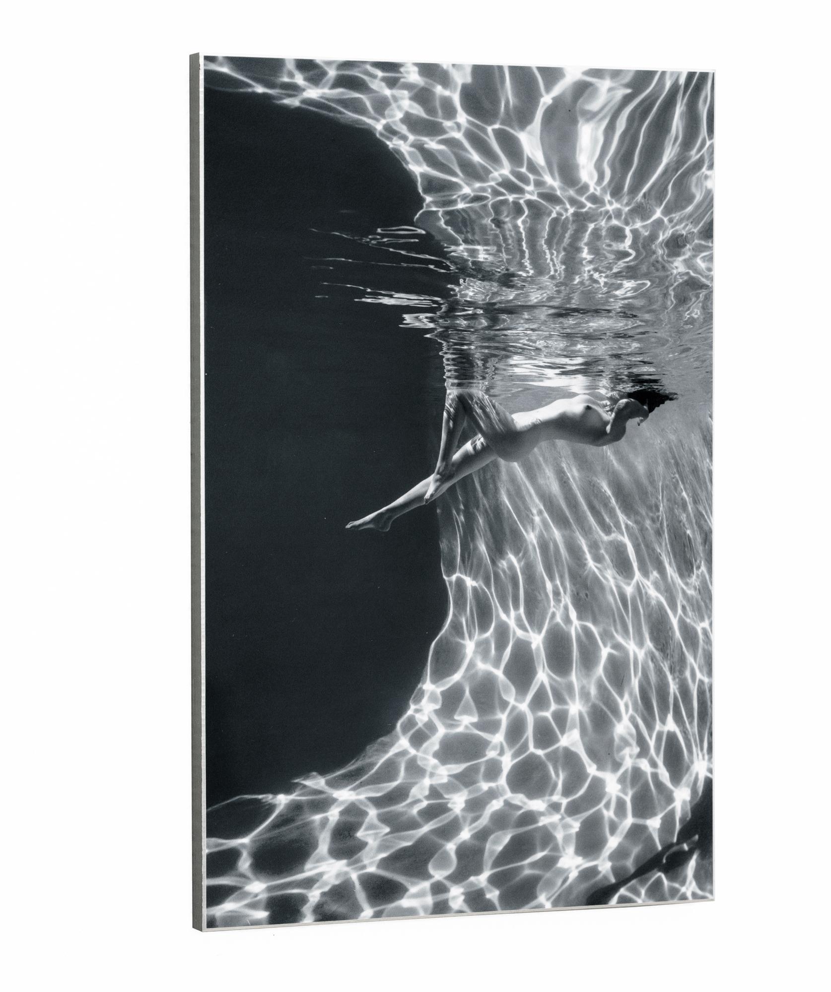 Marble Cave - underwater nude photo - print on aluminum 12 x 8