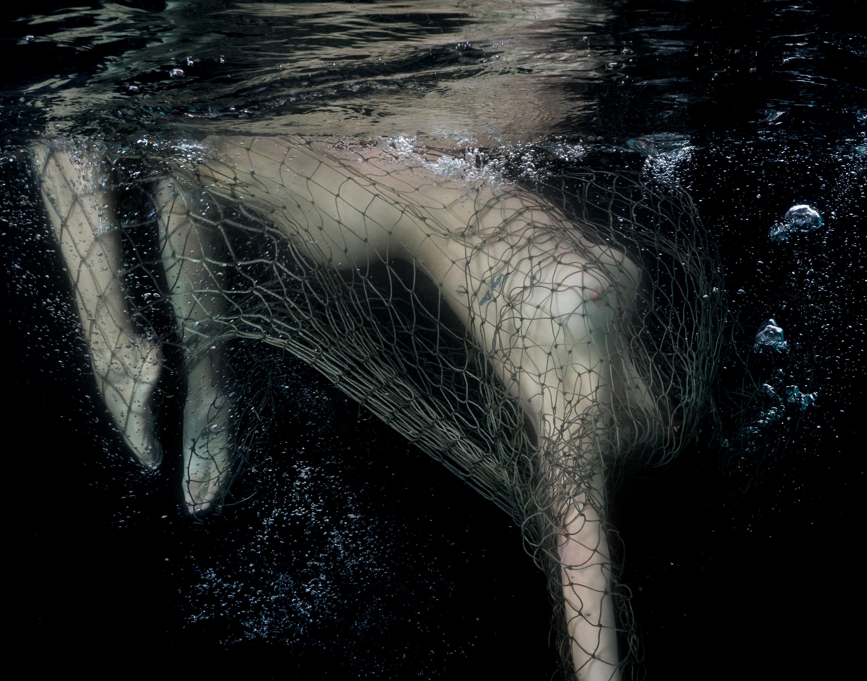 Net Fishing - underwater nude photograph - archival pigment 18