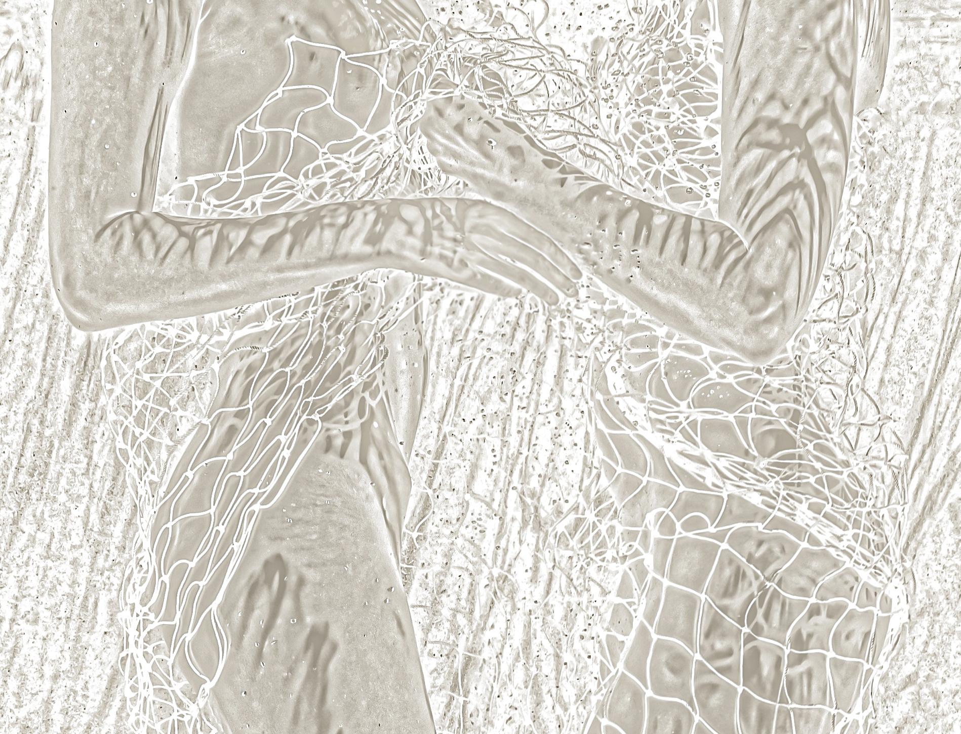 Networking - fotografia subacquea di nudo in bianco e nero - pigmento d'archivio 35x48