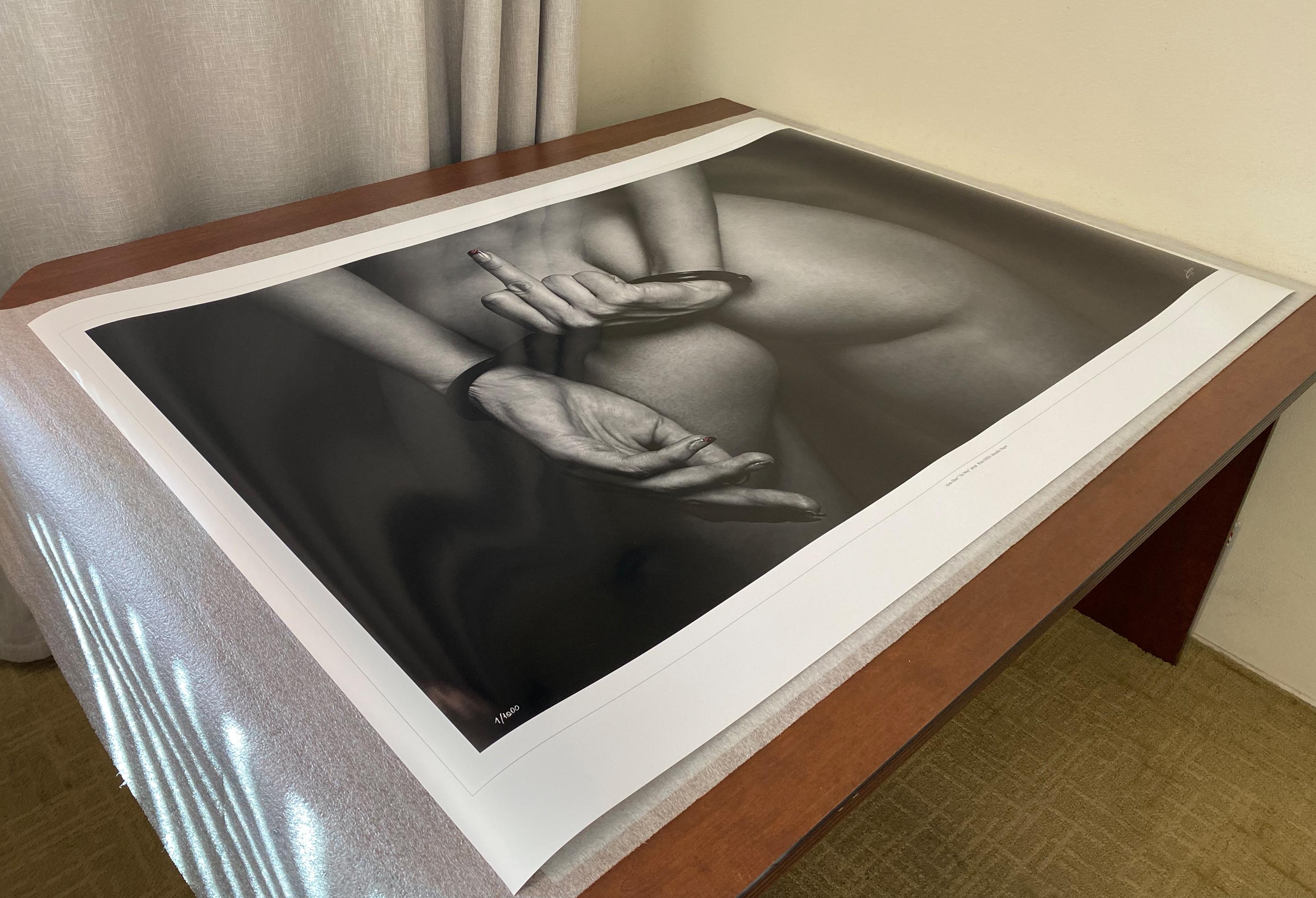No Way - black & white nude photograph - archival pigment print 35x55