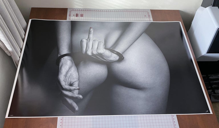 No Way - black & white nude photograph - archival pigment print 43 x 68