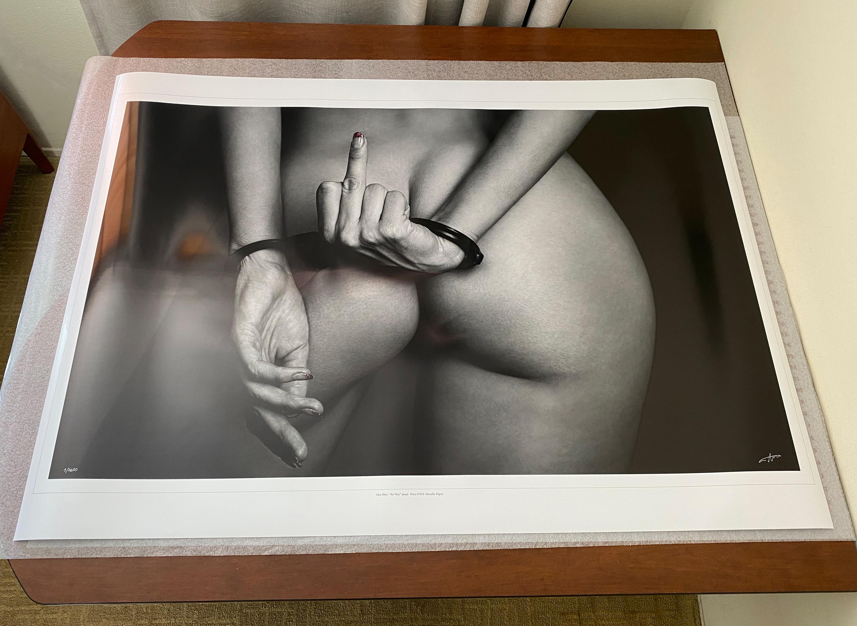 No Way - black & white nude photograph - print on paper 36