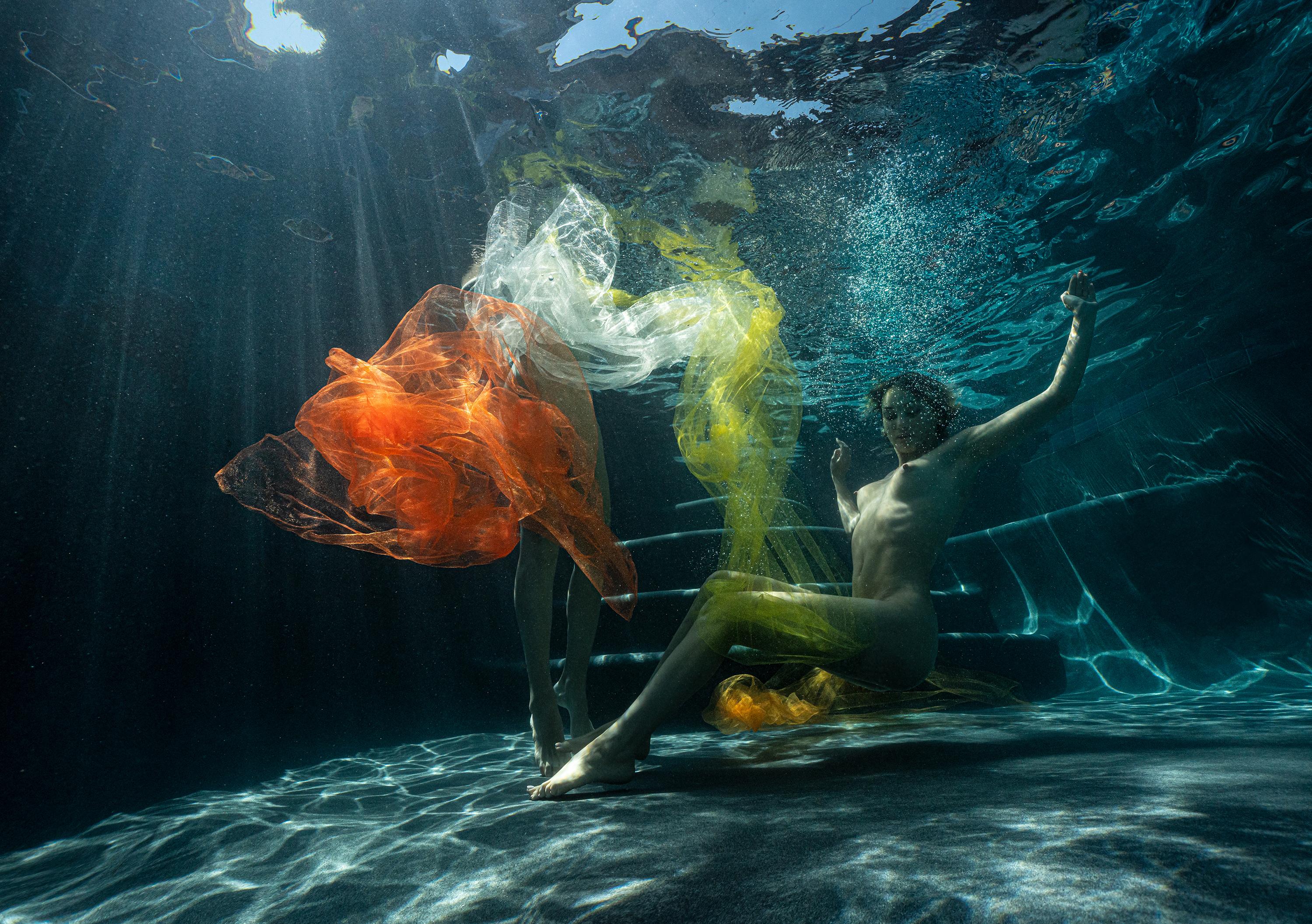 Alex Sher Color Photograph - Pool Party IX - underwater nude photograph - archival pigment print 16x24"