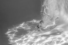 Pool Party VI  - underwater black and white photograph; print on paper 36" x 54"