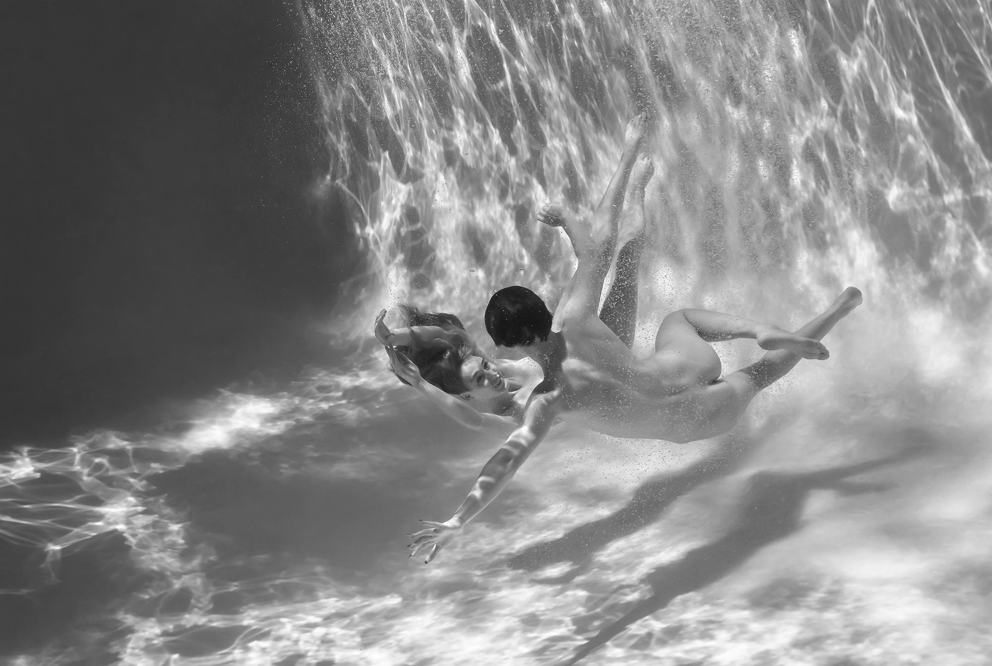 Alex Sher Black and White Photograph - Pool Party VII  - underwater black & white photograph - print on paper 16" x 24"