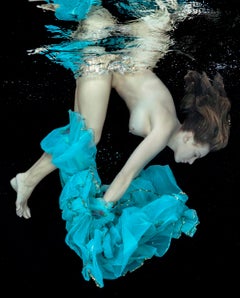 Porcelain and Тurquoise - underwater nude photograph - archival pigment 24x17"