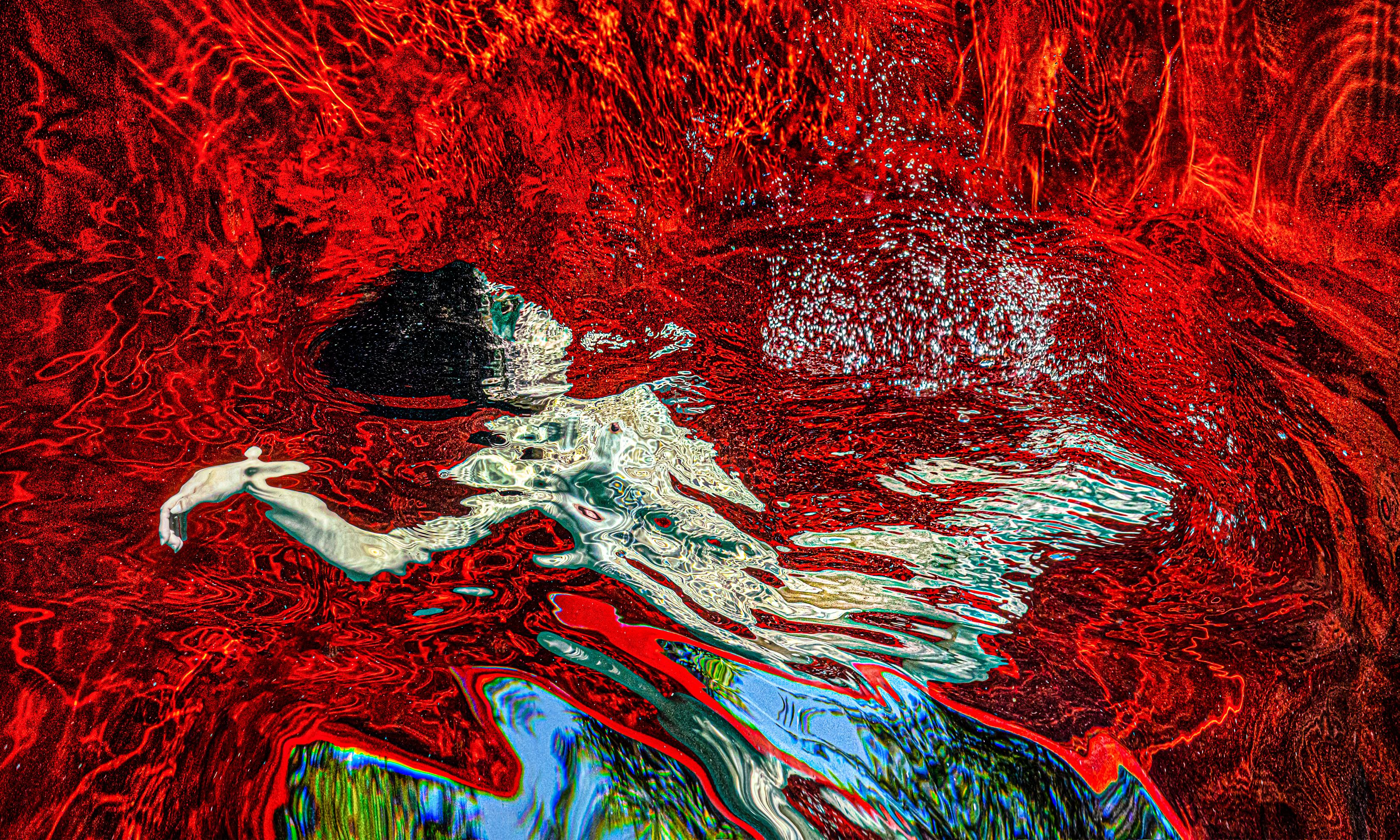 Alex Sher Abstract Photograph - Private Pool - underwater nude photograph - archival pigment 35" x 58"