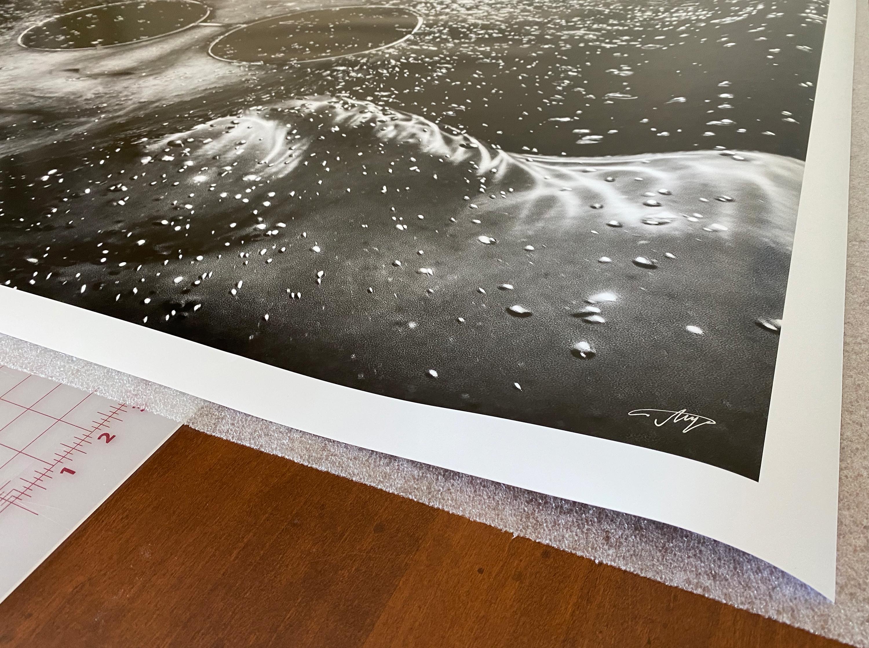 Runden  Unterwasser-Schwarz-Weiß-Fotografie – archivtauglicher Pigmentdruck im Angebot 1