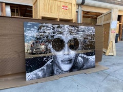 Rounds  - underwater black and white photograph - print on aluminum 38x62"