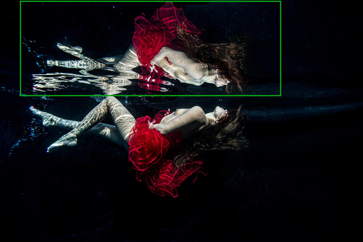 Salsa - foto de desnudo bajo el agua - impresión sobre aluminio 8 x 12