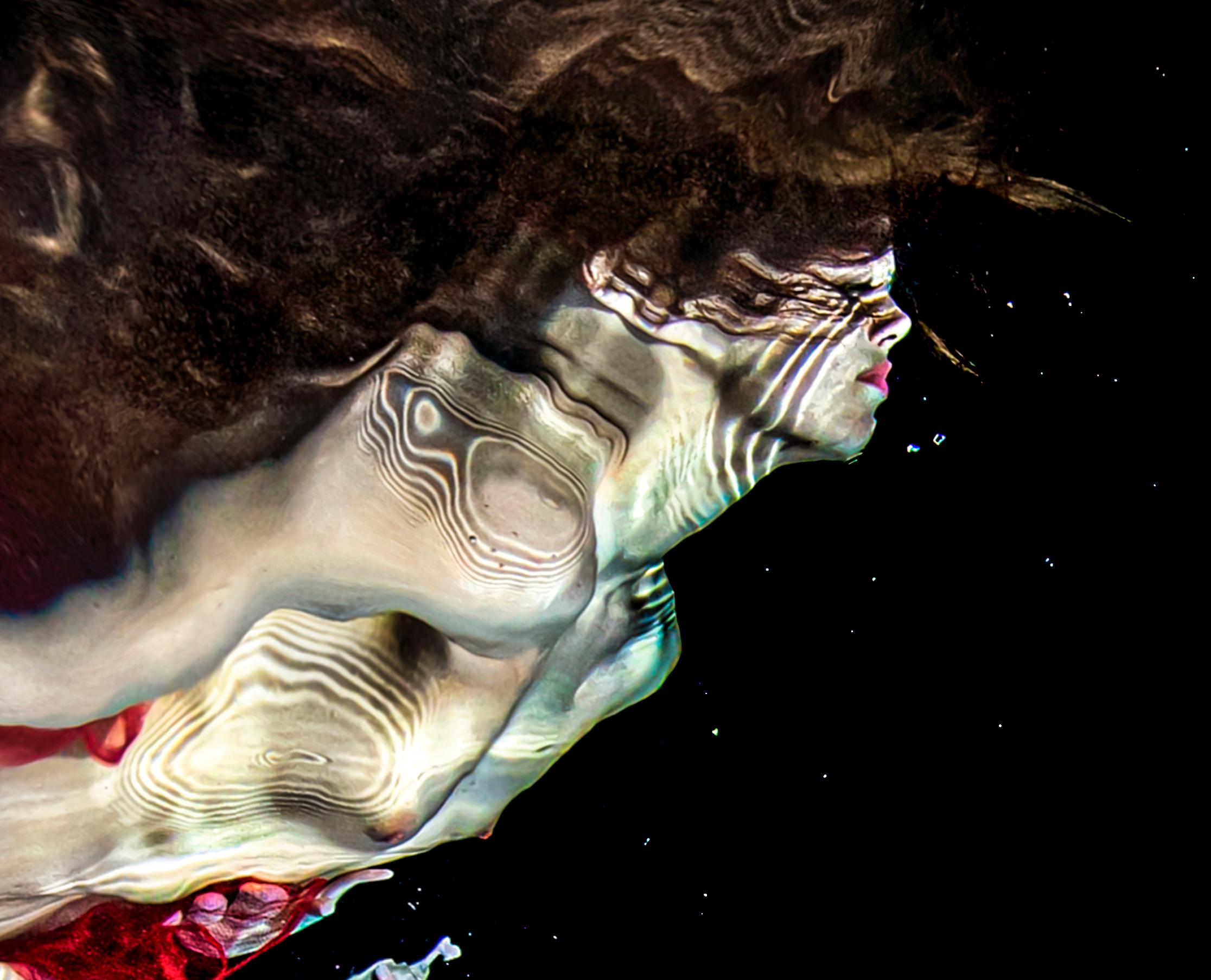Salsa  - underwater nude photograph from series REFLECTIONS - acrylic 32 x 48
