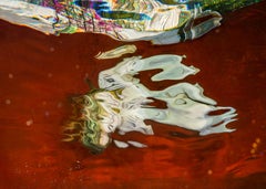 Siesta - photo de nu sous l'eau - impression sur aluminium 8 x 12 pouces