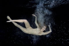 Silver Rain - underwater nude photograph - archival pigment print 23x35"