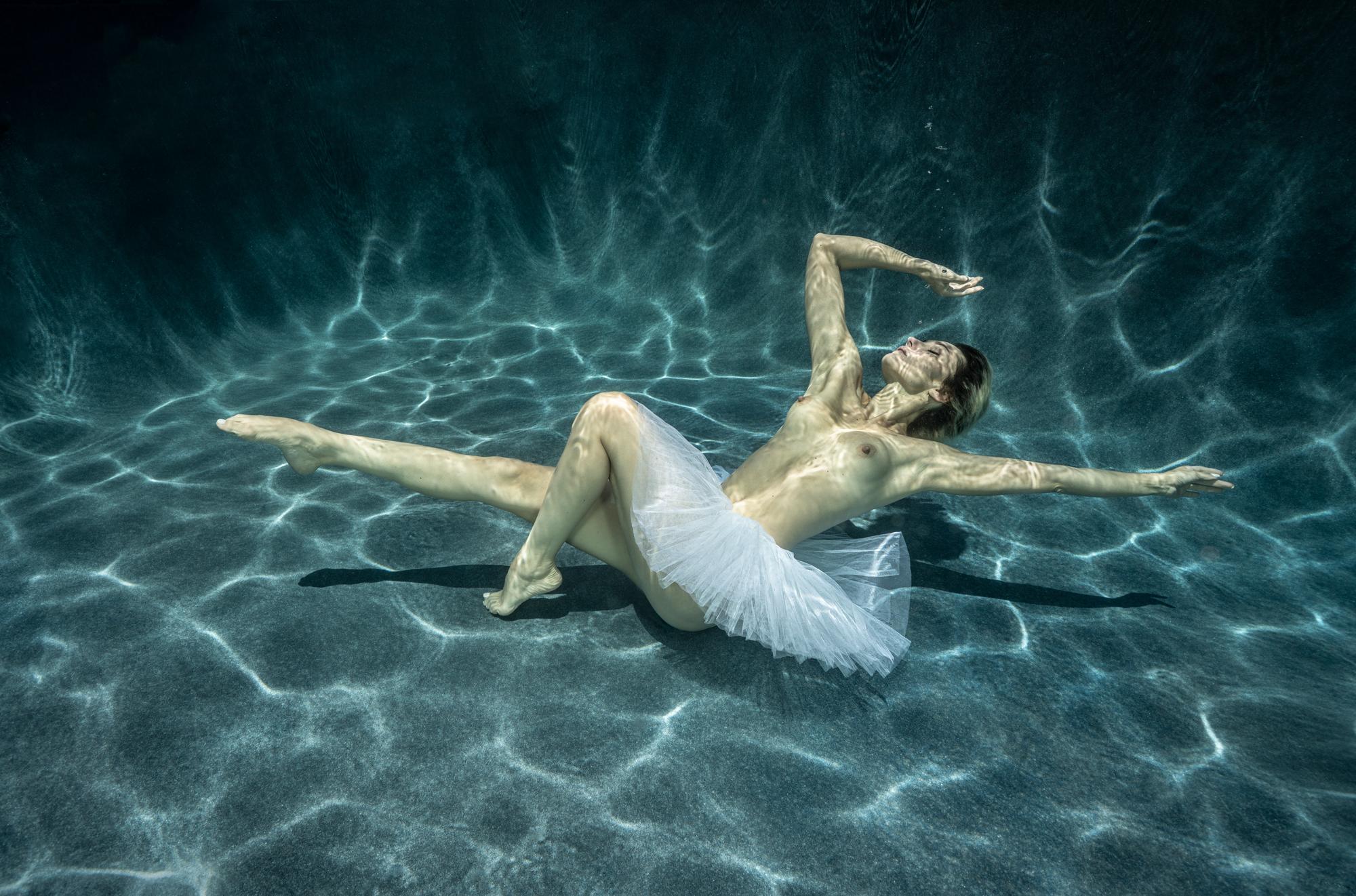 Alex Sher Figurative Photograph - Sleeping Beauty - underwater nude ballet photograph - print on paper 18” x 24”