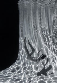 Slow Motion  (gray) - underwater black & white nude photograph - paper 35" x 24"