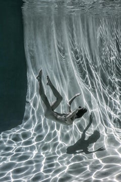 Slow Motion - underwater nude photograph - mini print on aluminum - gift size