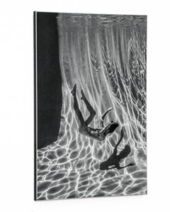 Slow Motion - underwater nude photo - print on aluminum 12 x 8"