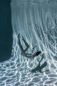 Slow Motion  - underwater nude photograph - print on aluminum