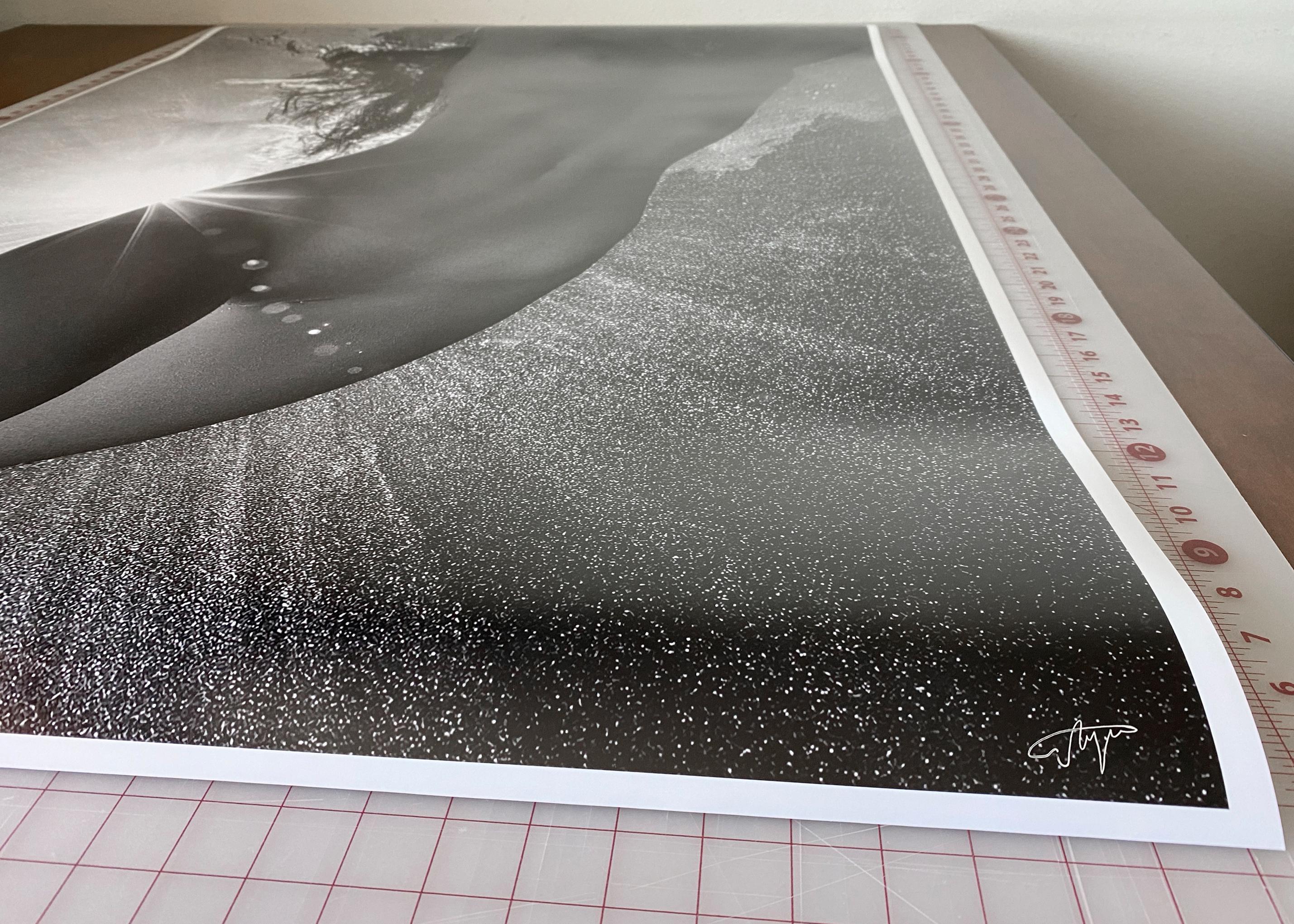 Sunbeams - underwater black & white nude photograph - archival pigment 53x35