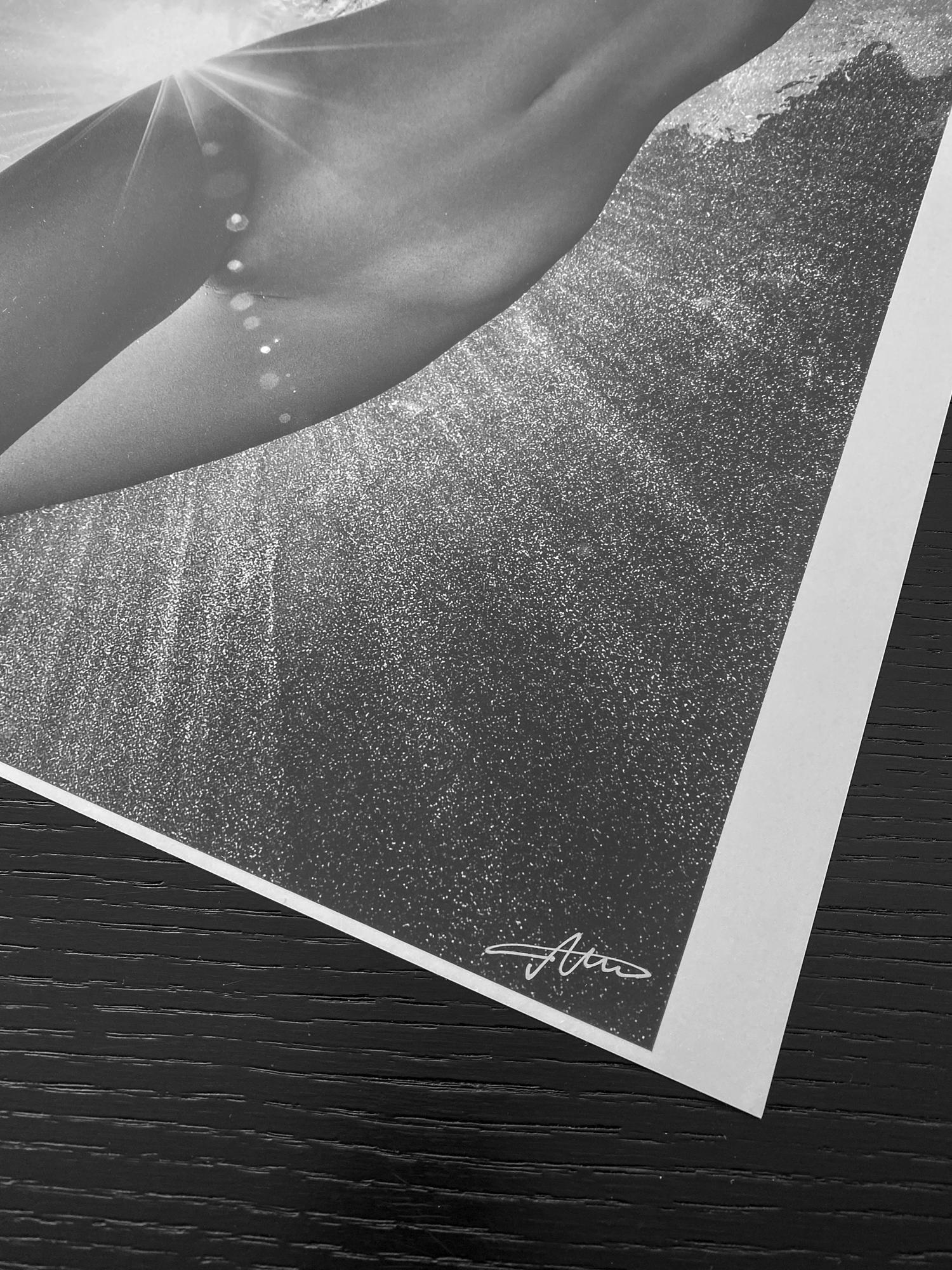 Raggi di sole - fotografia subacquea in bianco e nero - pigmento d'archivio 24
