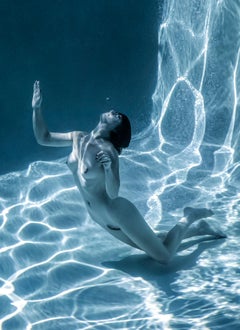 Sweet Air  (blue) - underwater nude photograph - archival pigment print