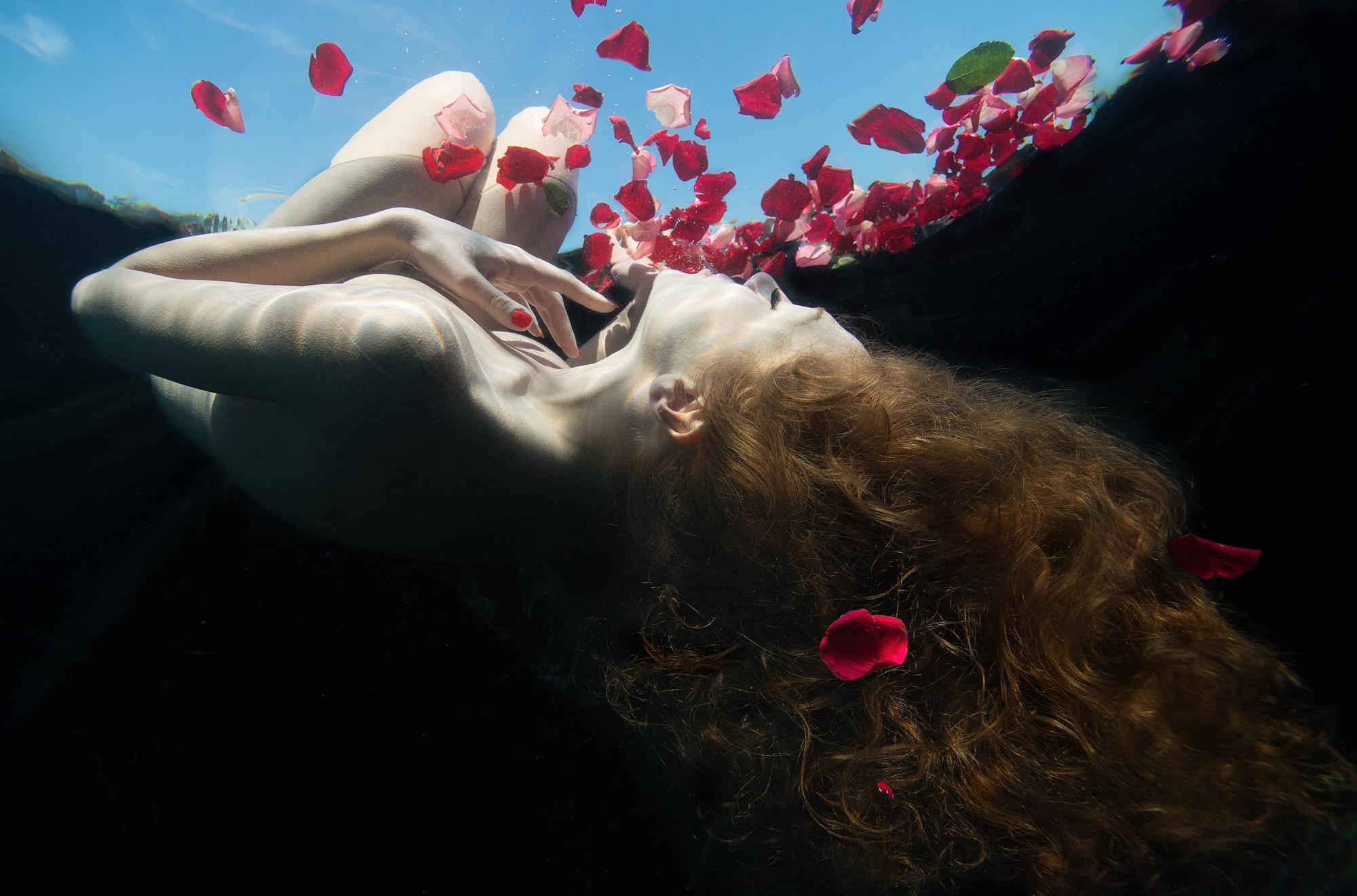 The Bather - underwater nude photograph - archival pigment print 18” x 24”