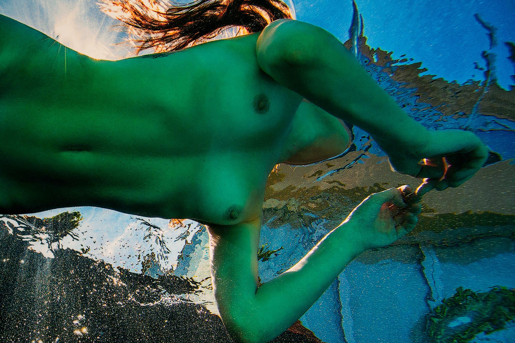 The Real Mermaid - underwater nude photograph - archival pigment print 43x64